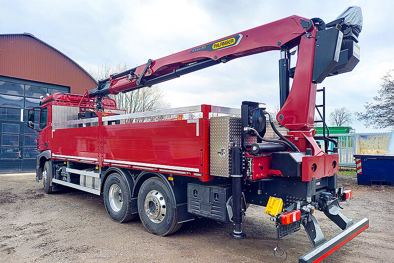 26t Baustoffpritsche mit PALFINGER Ladekran PK 20.501L TEC 3
